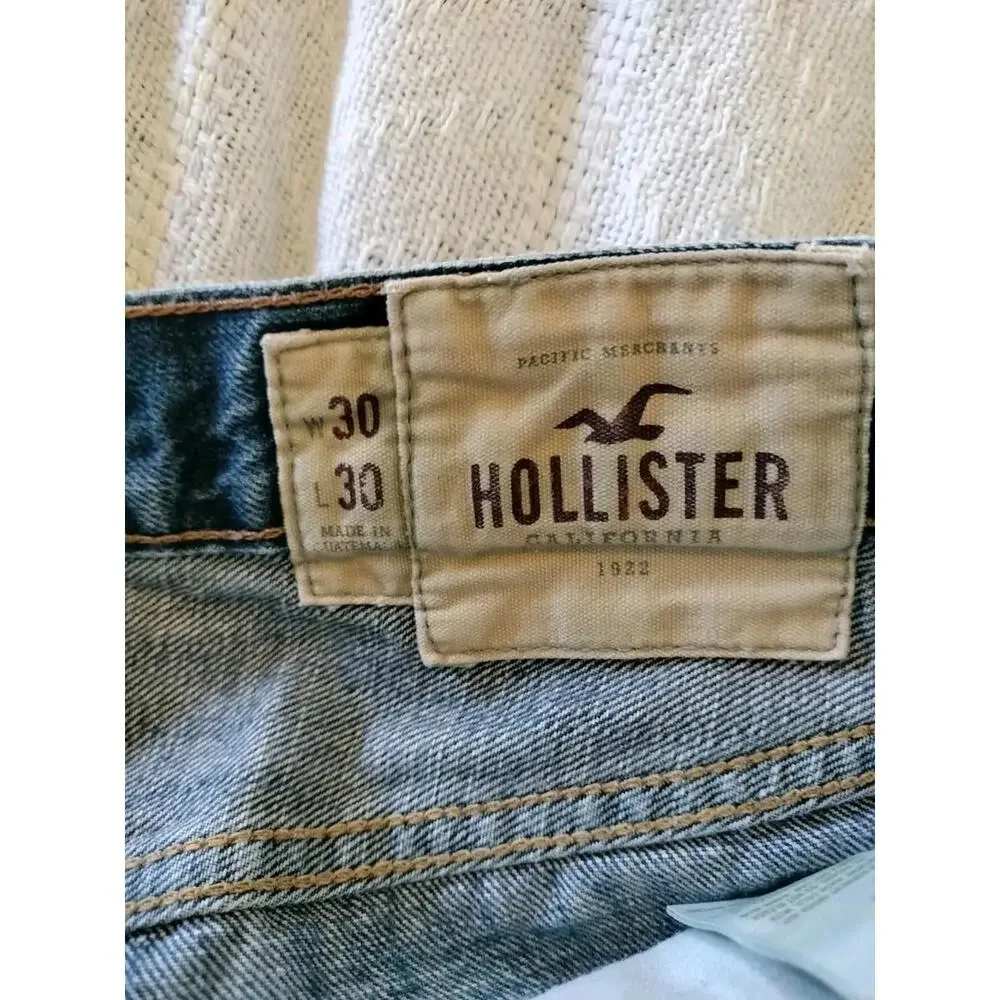 Hollister Denim Shorts Size 30 Button‎ Fly Distressed Cut Off Jorts Y2K